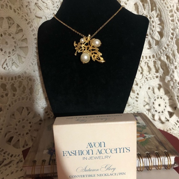 NWT Vintage Avon Autum Glory Necklace which converts to a Brooch. - Picture 6 of 10